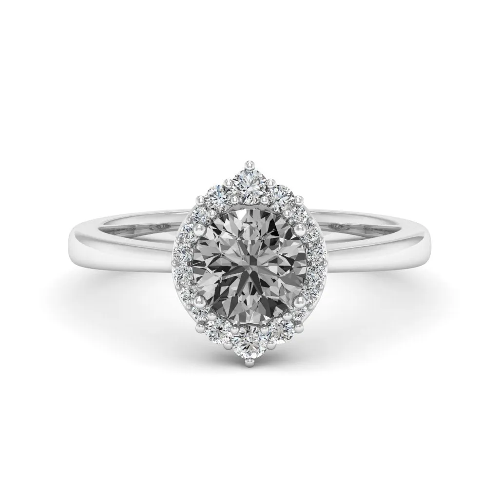 1.18 d.e.w cts Catherine Moissanite Ring