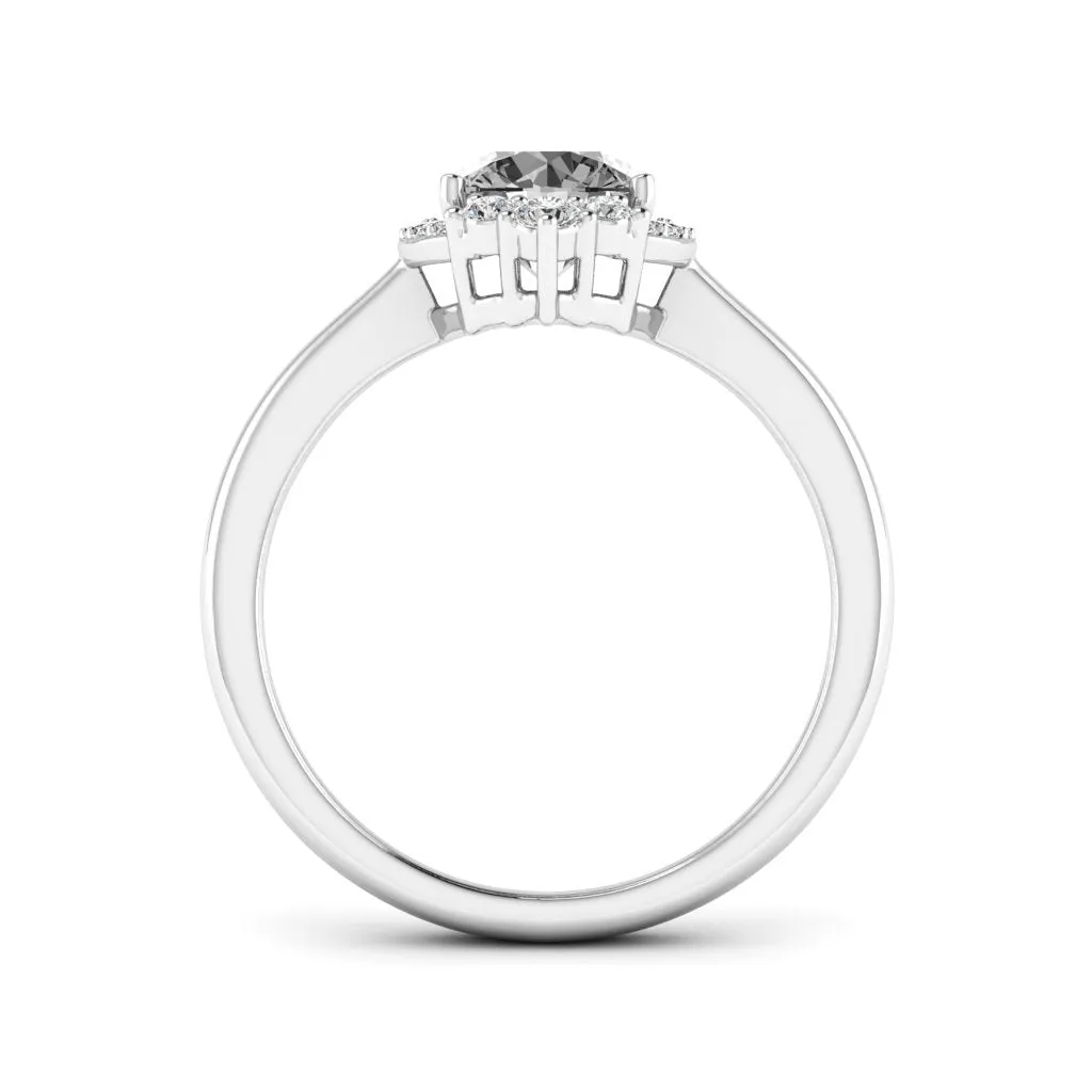 1.18 d.e.w cts Catherine Moissanite Ring