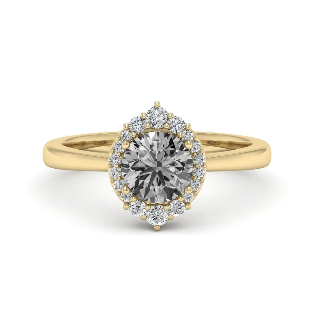 1.18 d.e.w cts Catherine Moissanite Ring