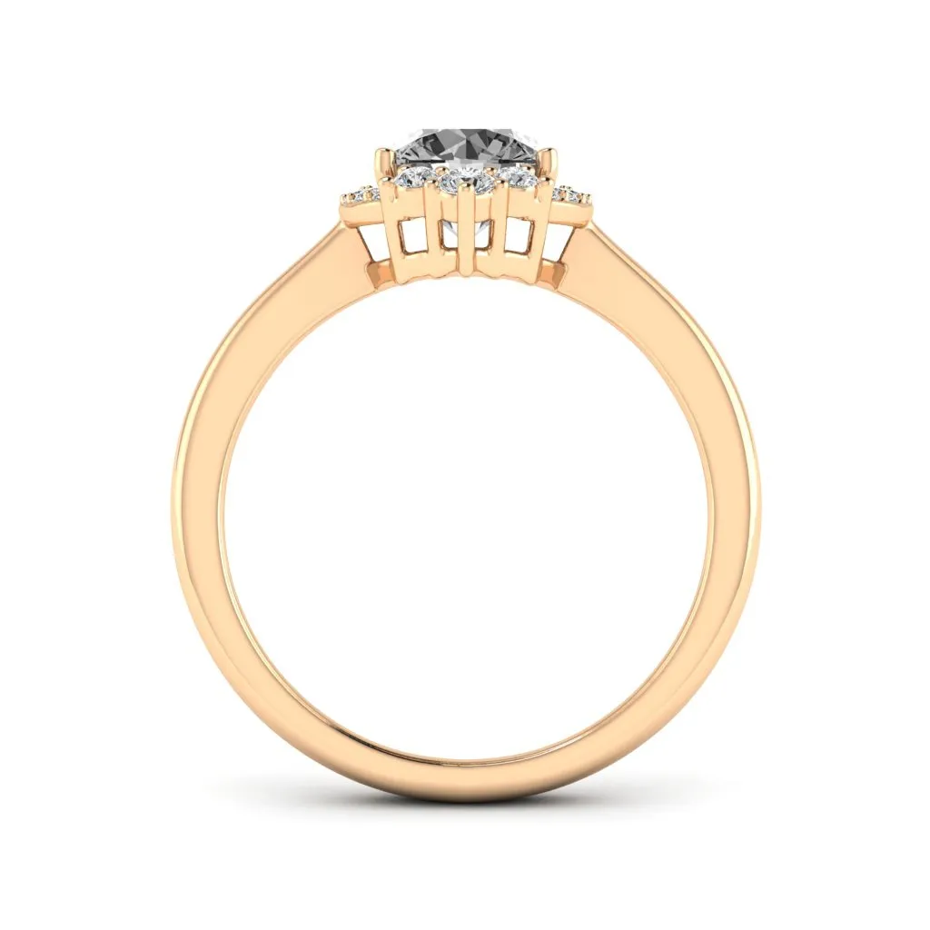 1.18 d.e.w cts Catherine Moissanite Ring