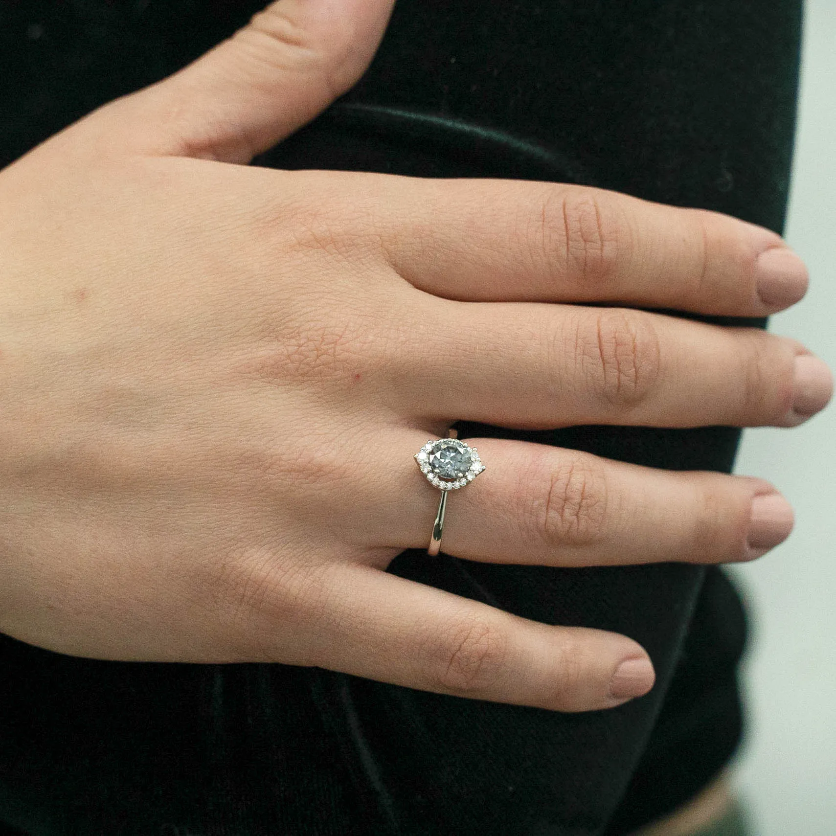 1.18 d.e.w cts Catherine Moissanite Ring