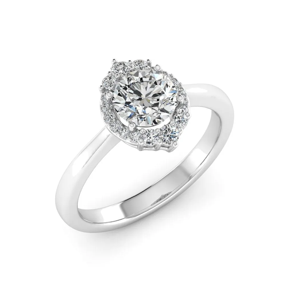 1.18 d.e.w cts Catherine Moissanite Ring