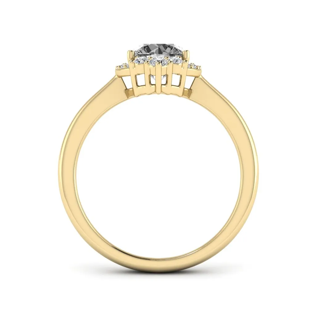 1.18 d.e.w cts Catherine Moissanite Ring