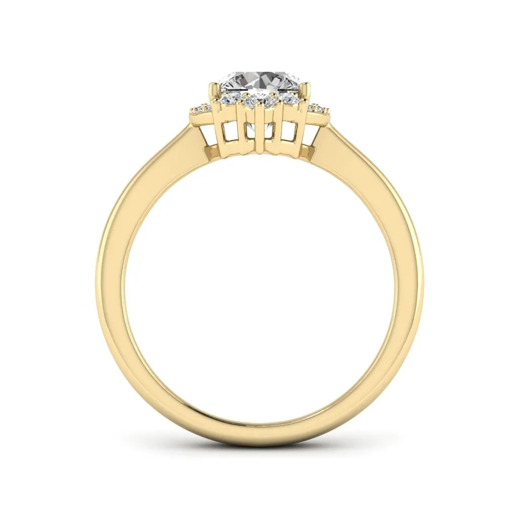 1.18 d.e.w cts Catherine Moissanite Ring