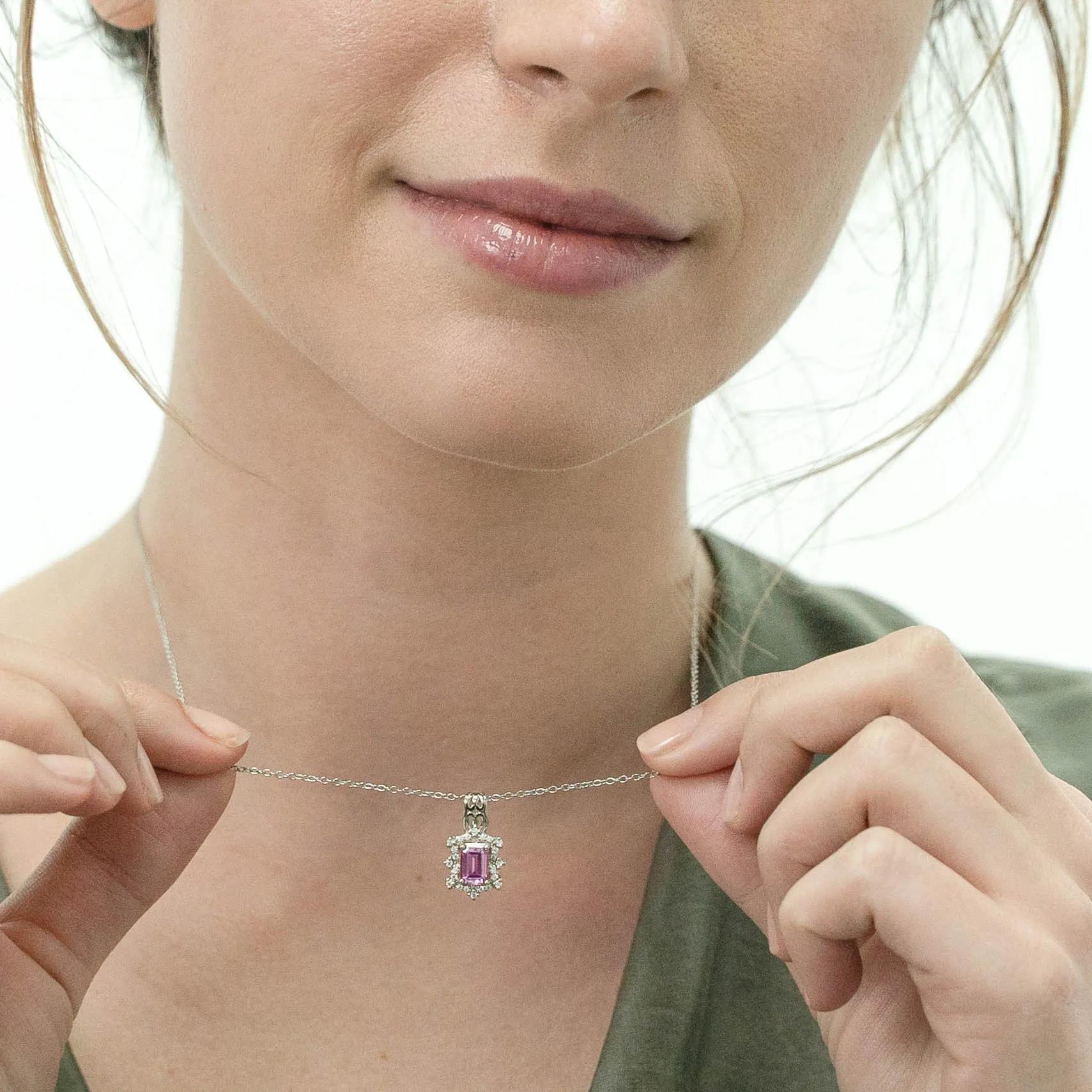 1.19 d.e.w cts Bridget Moissanite Necklace