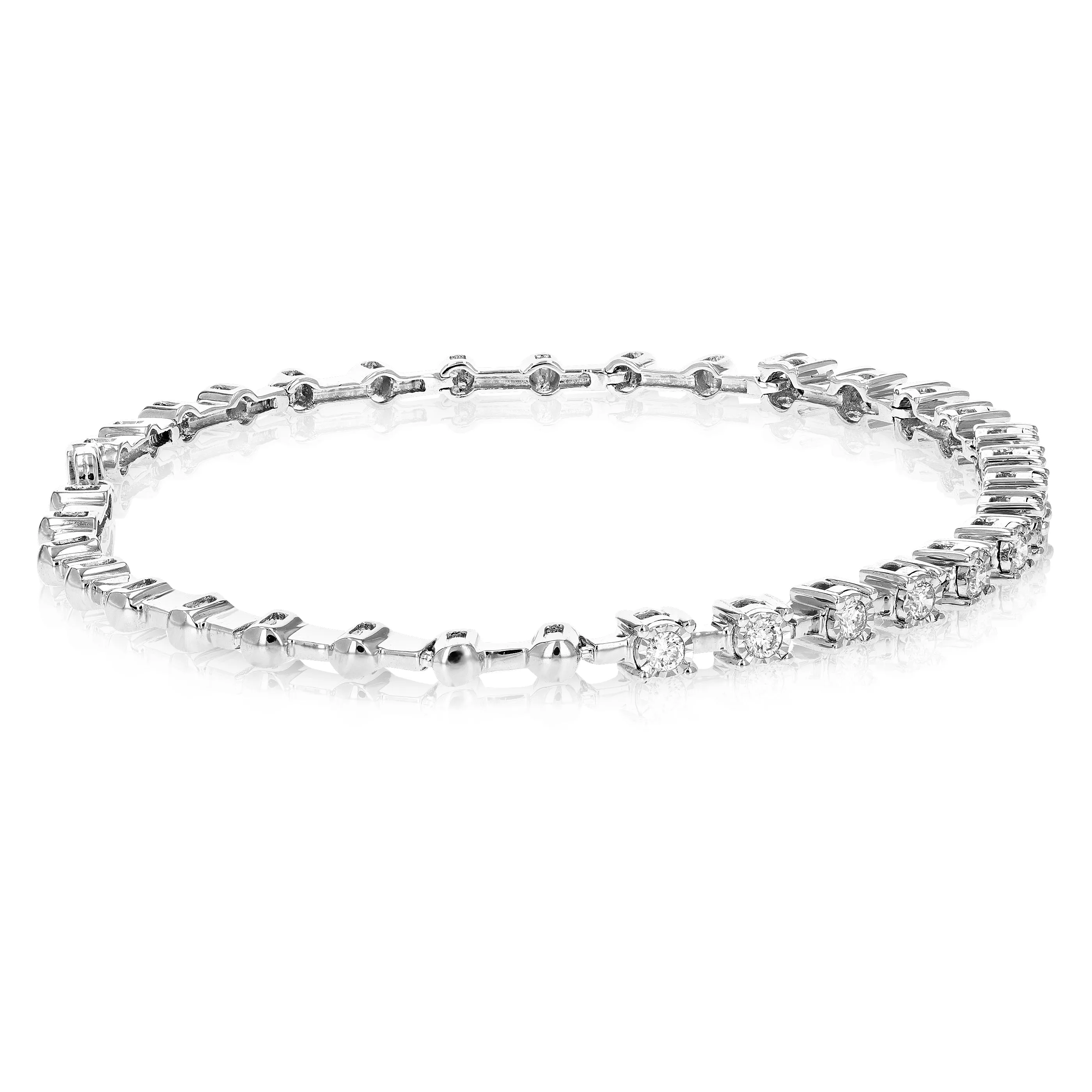 1/2 cttw Lab Grown Diamond Tennis Bracelet in Silver