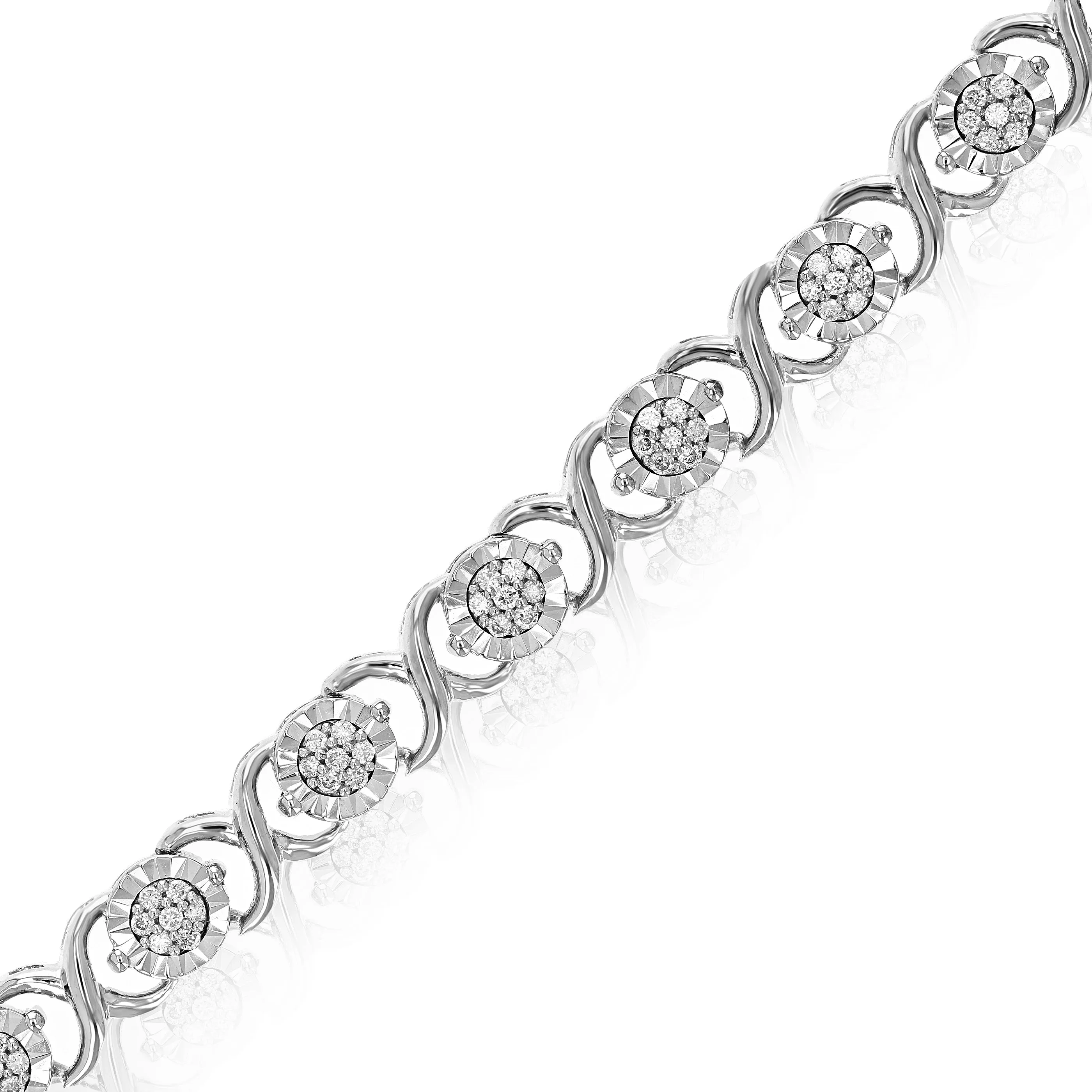 1/2 cttw Lab Grown Diamond Tennis Bracelet in Silver
