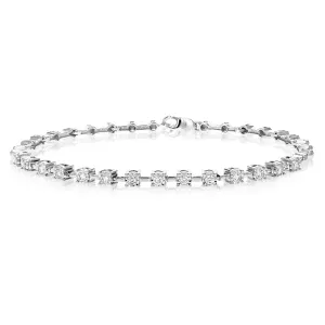 1/2 cttw Lab Grown Diamond Tennis Bracelet in Silver