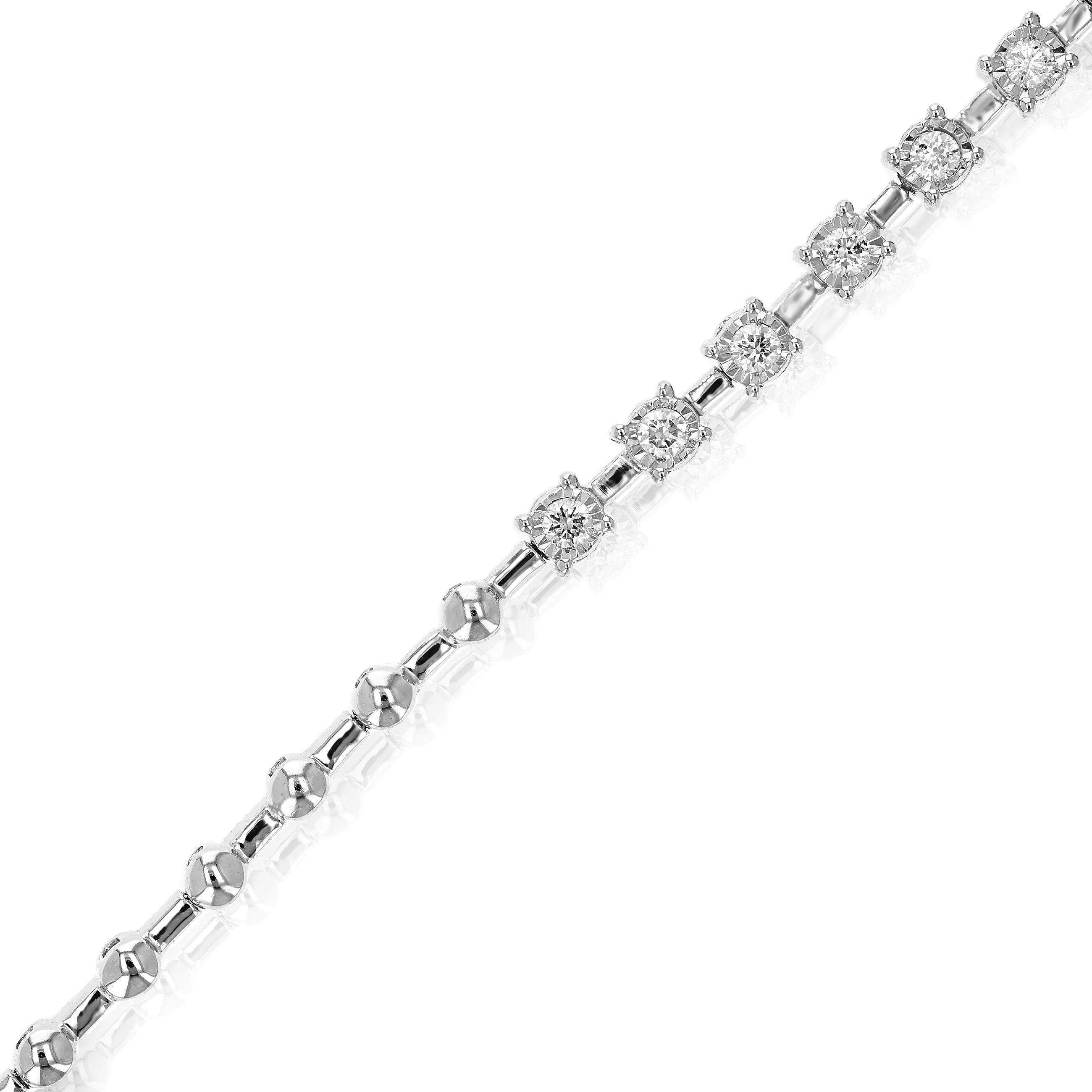 1/2 cttw Lab Grown Diamond Tennis Bracelet in Silver