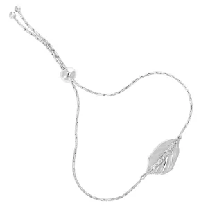 1/20 cttw Diamond Bolo Bracelet in .925 Sterling Silver