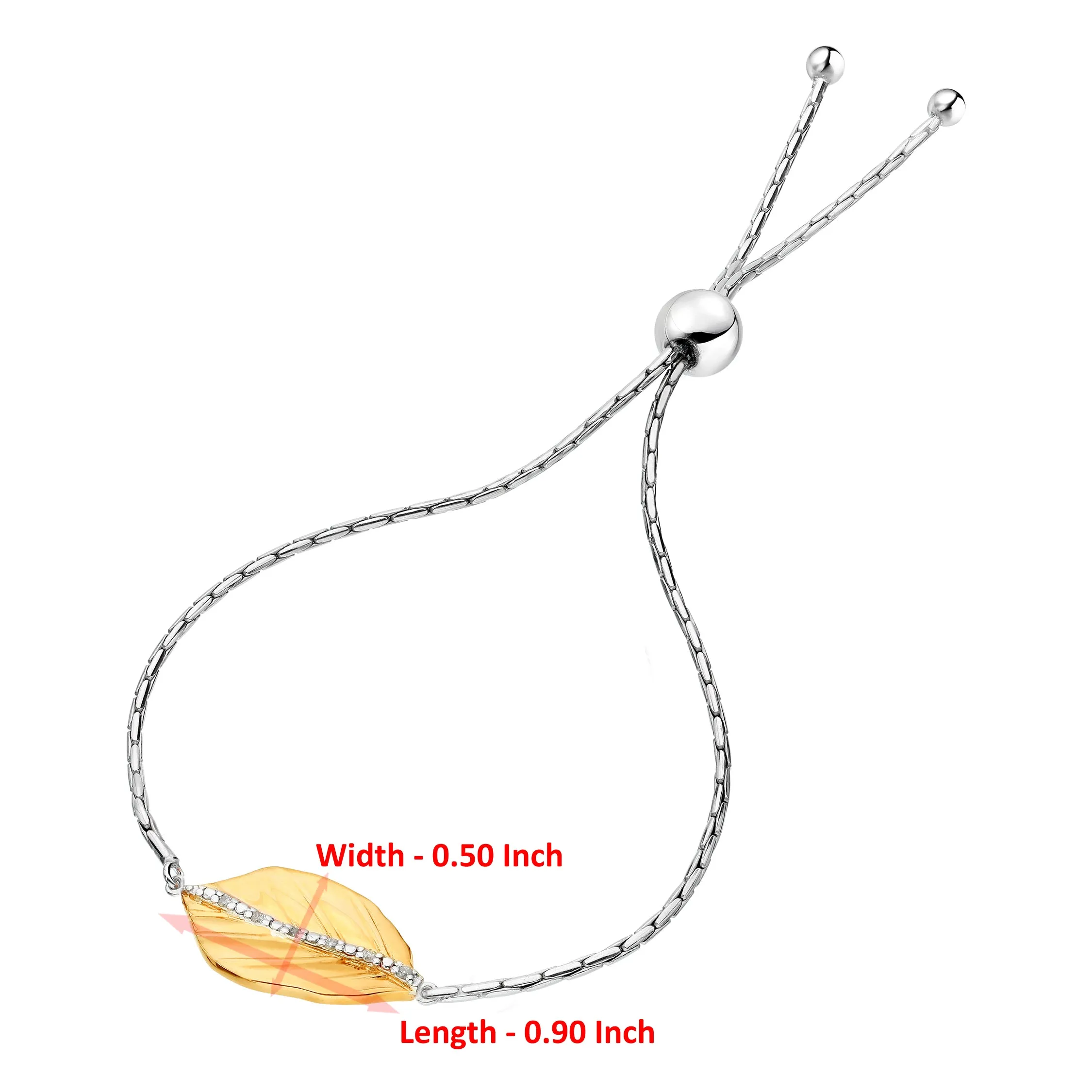 1/20 cttw Diamond Bolo Bracelet in .925 Sterling Silver