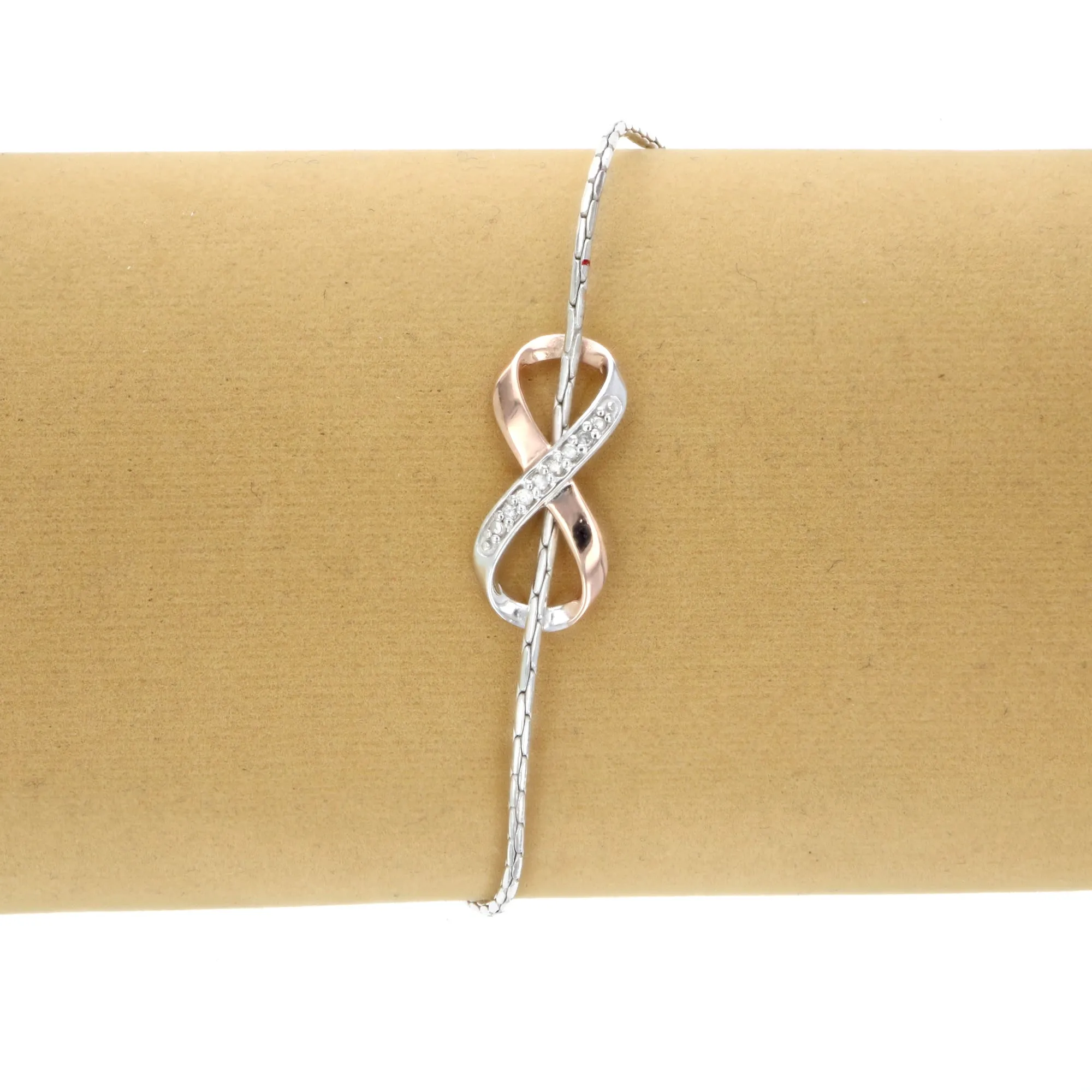 1/20 cttw Diamond Bolo Bracelet in .925 Sterling Silver