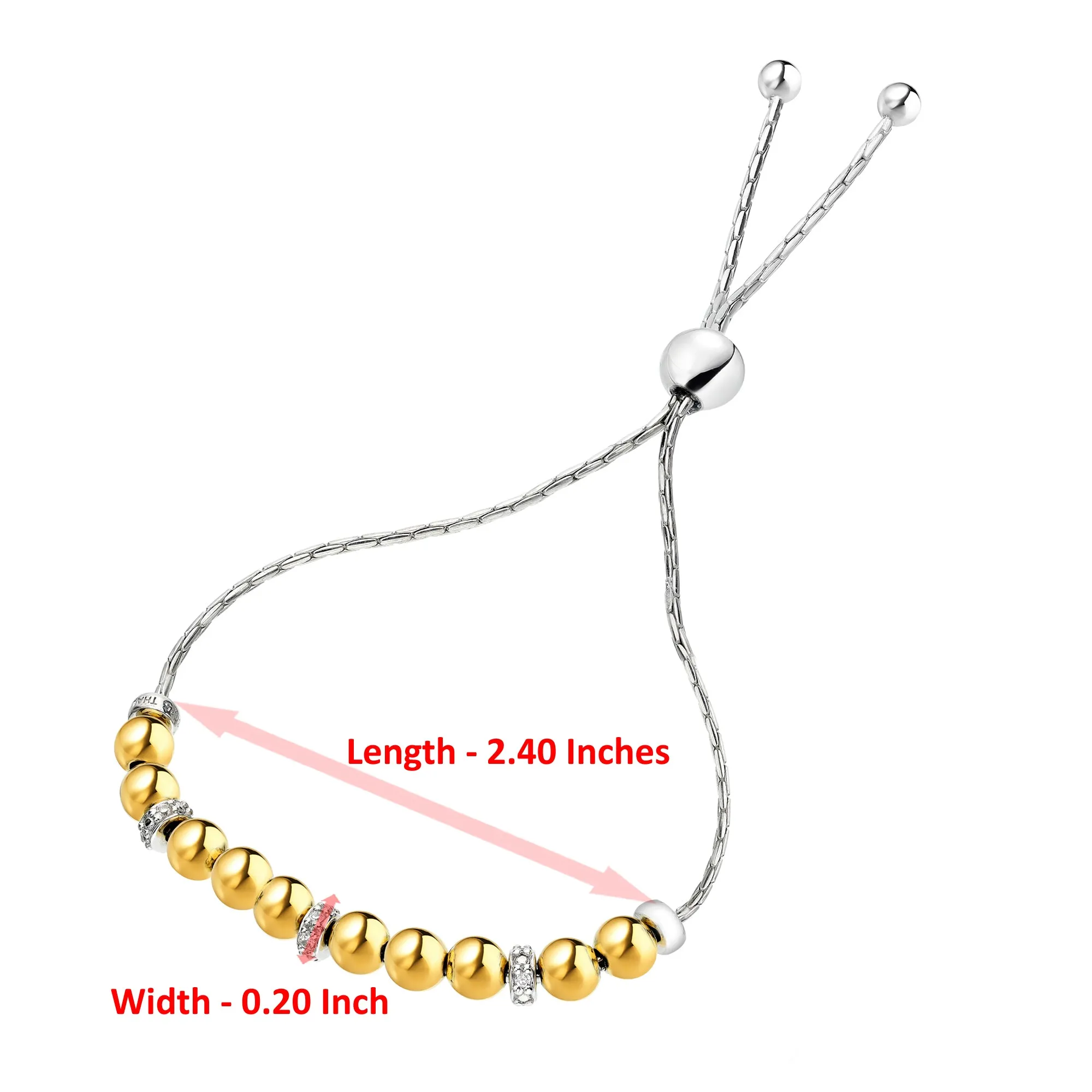 1/20 cttw Diamond Bolo Bracelet in .925 Sterling Silver