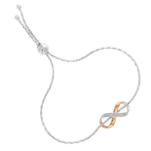 1/20 cttw Diamond Bolo Bracelet in .925 Sterling Silver