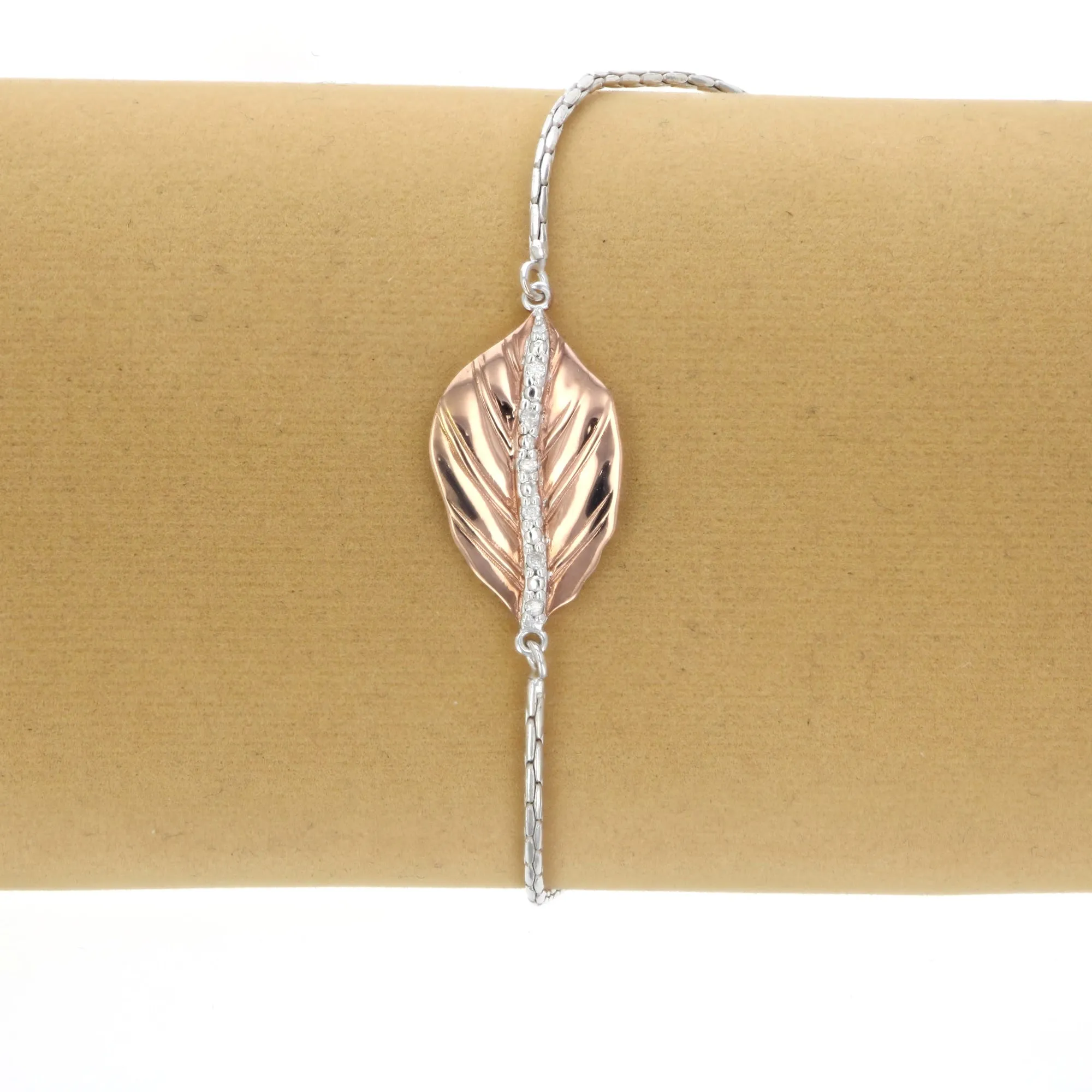1/20 cttw Diamond Bolo Bracelet in .925 Sterling Silver