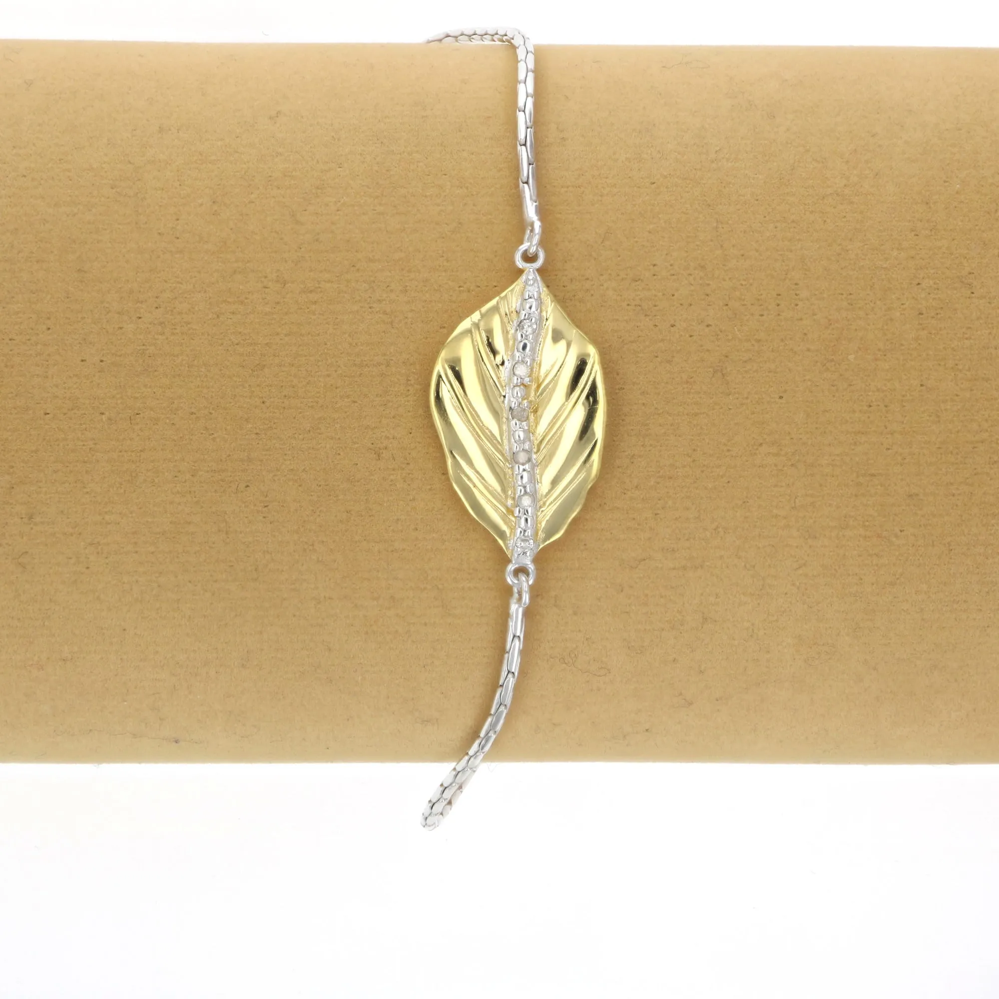 1/20 cttw Diamond Bolo Bracelet in .925 Sterling Silver