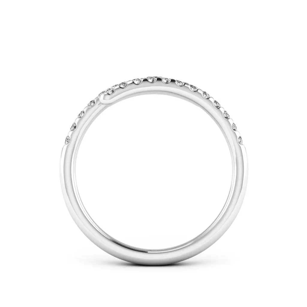 1.20 d.e.w cts Camellia Moissanite Ring