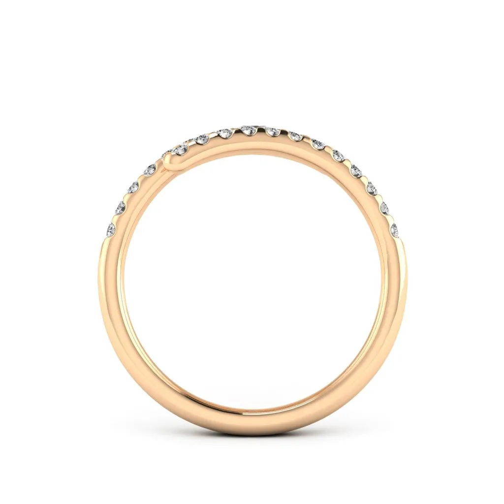 1.20 d.e.w cts Camellia Moissanite Ring