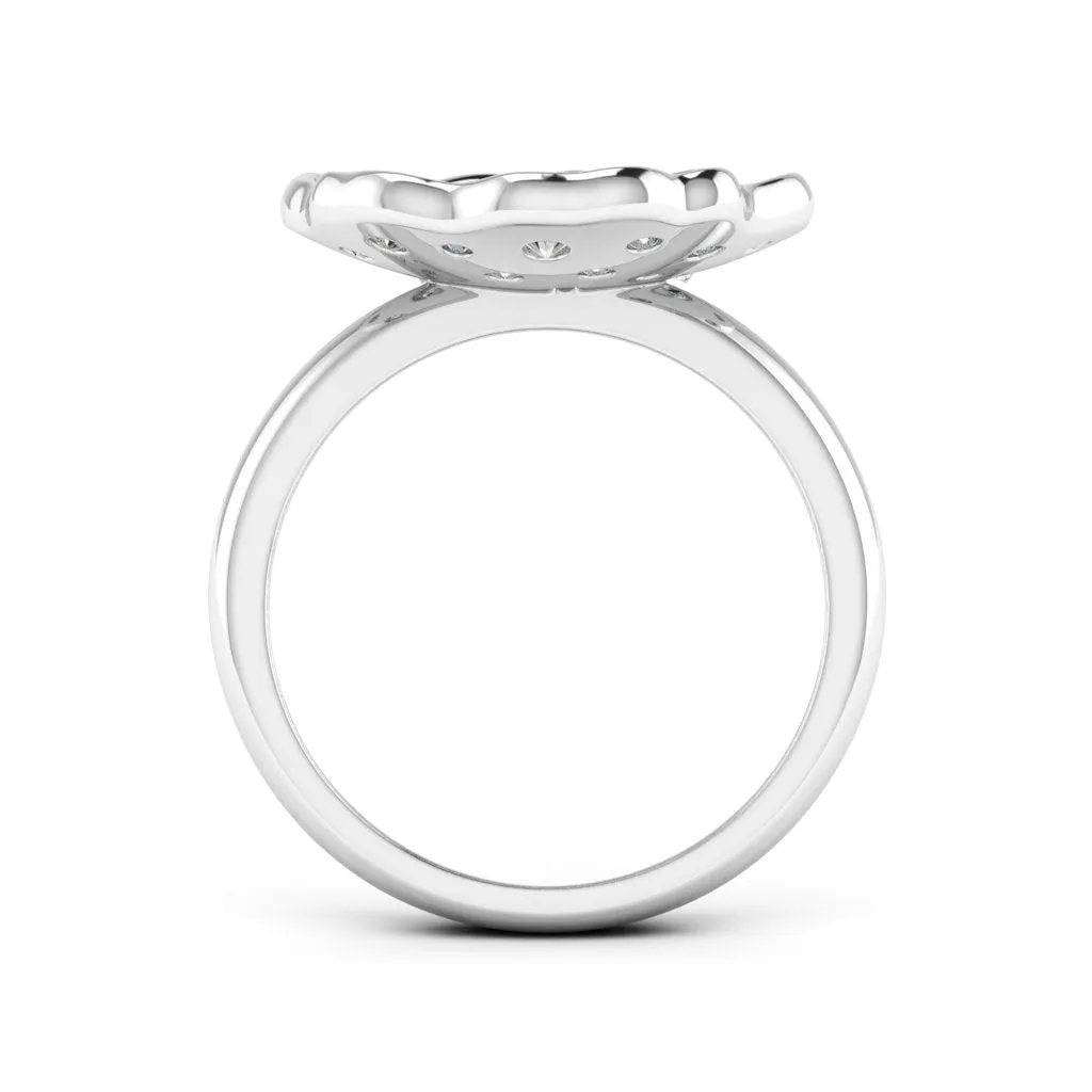 1.20 d.e.w cts Zinnia Moissanite Ring