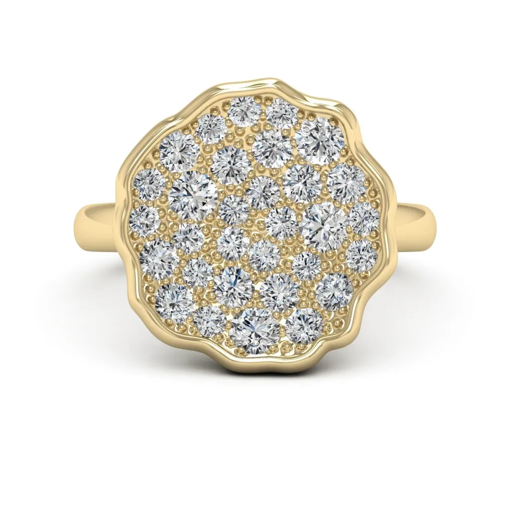 1.20 d.e.w cts Zinnia Moissanite Ring