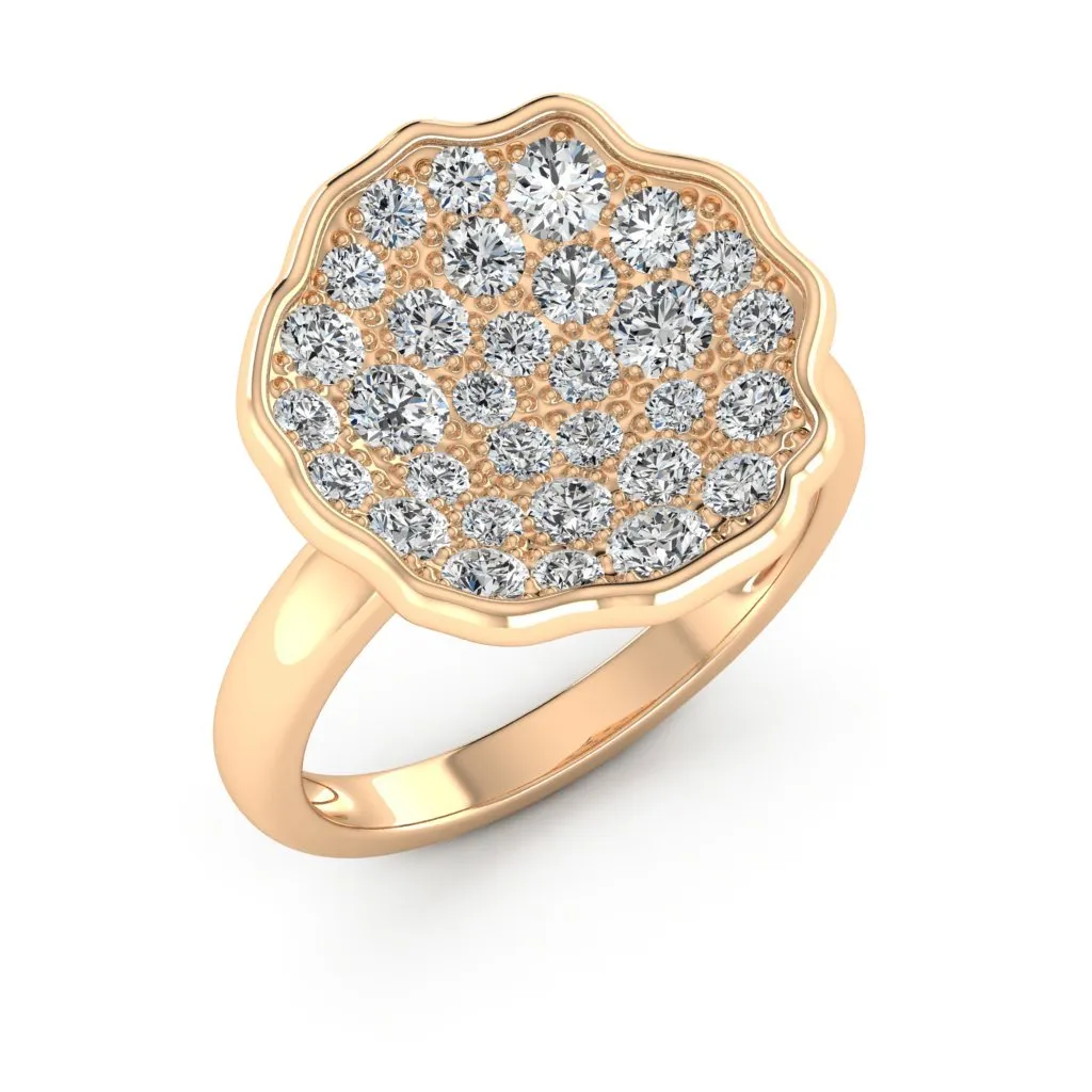 1.20 d.e.w cts Zinnia Moissanite Ring