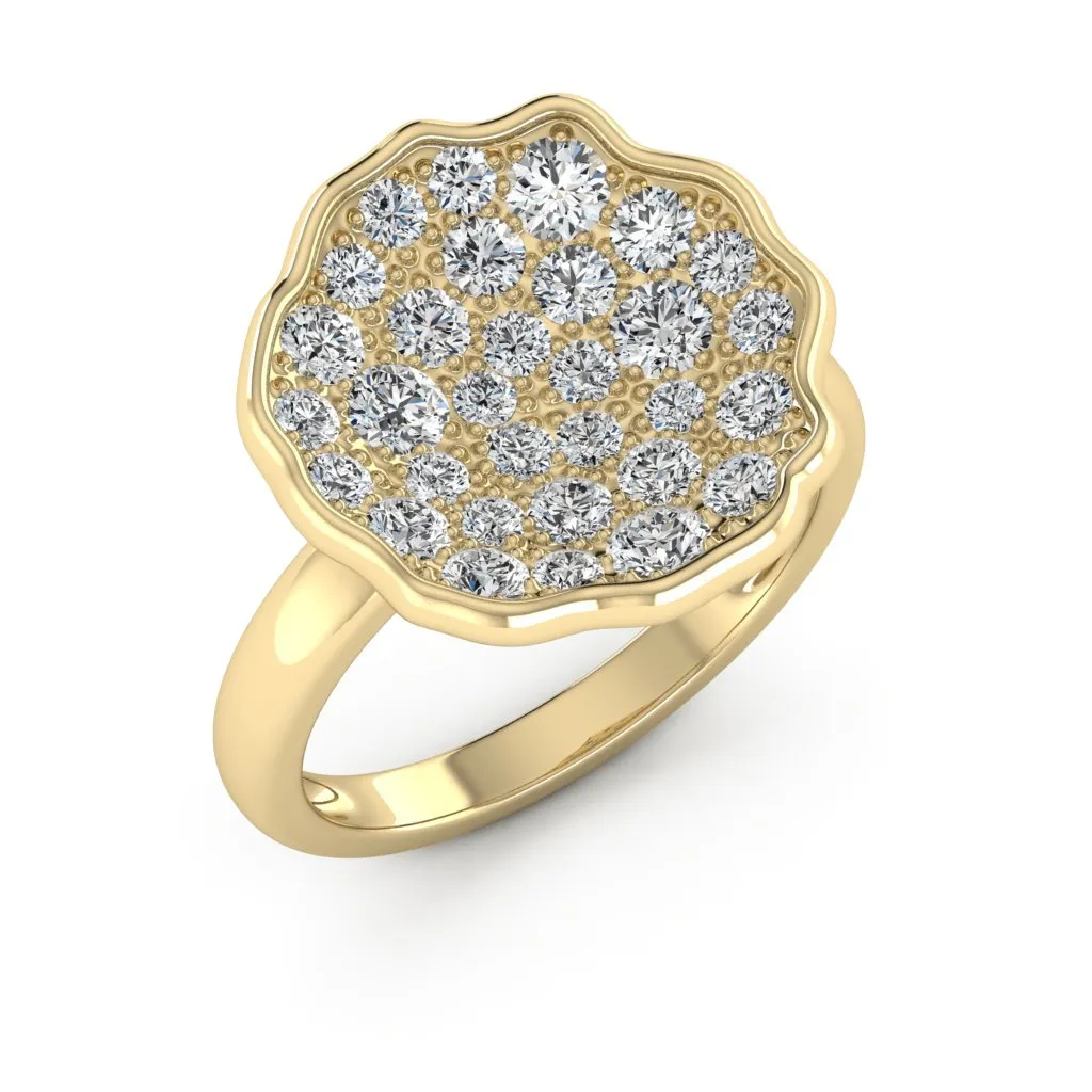 1.20 d.e.w cts Zinnia Moissanite Ring