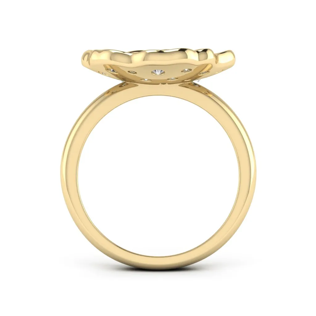 1.20 d.e.w cts Zinnia Moissanite Ring
