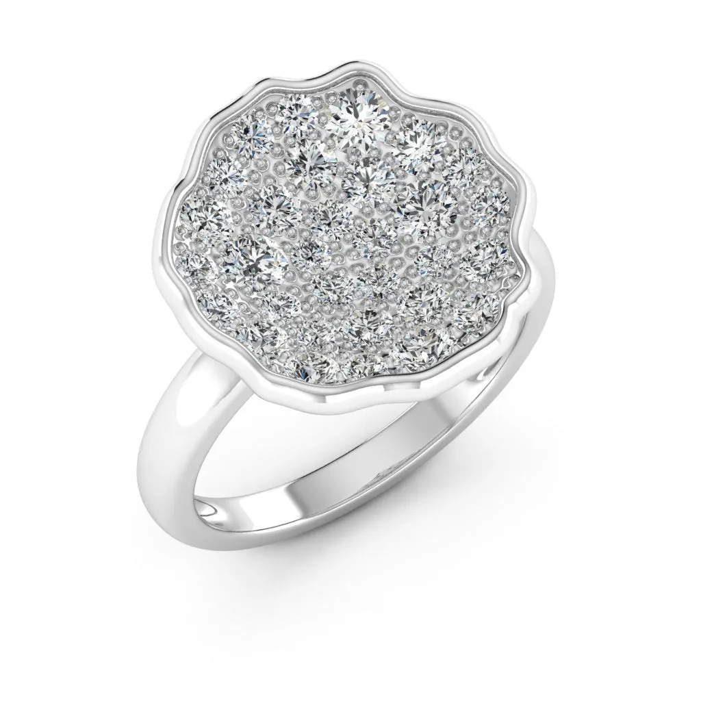 1.20 d.e.w cts Zinnia Moissanite Ring