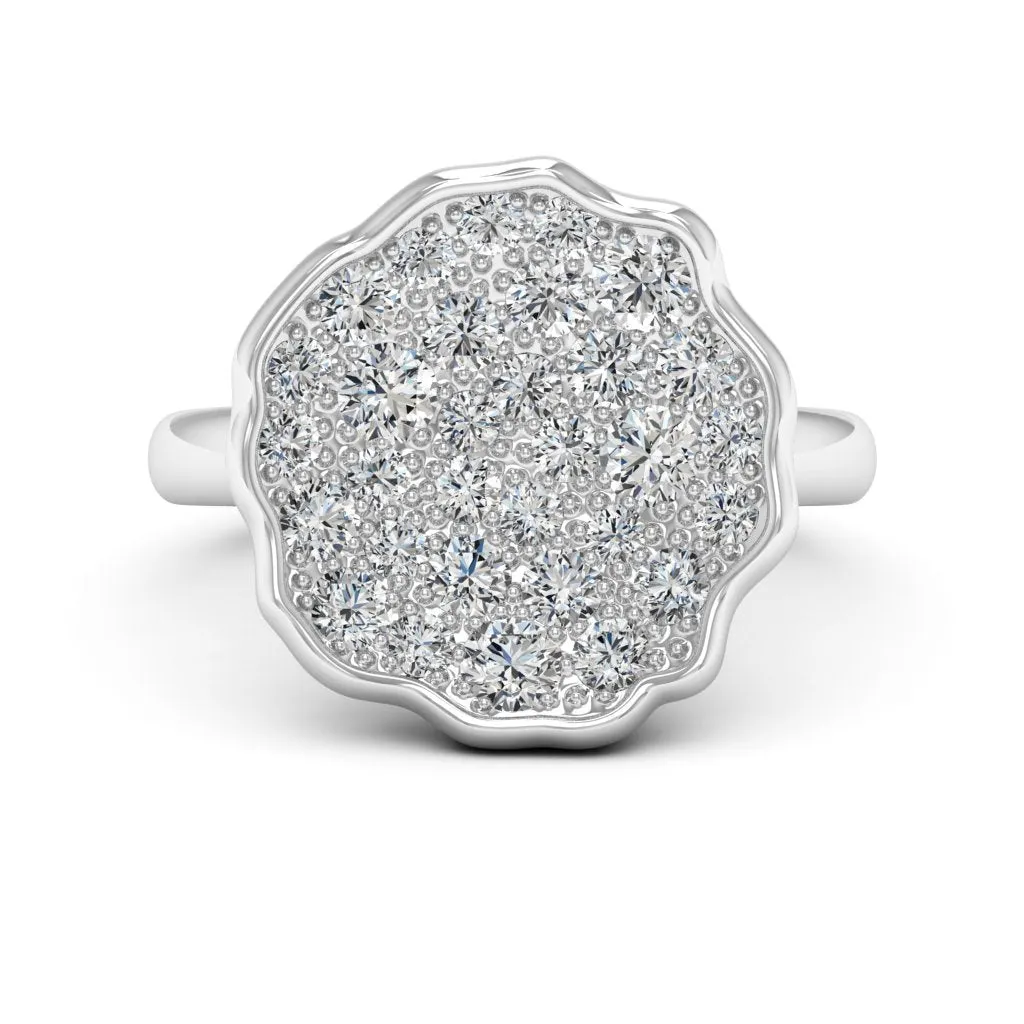 1.20 d.e.w cts Zinnia Moissanite Ring