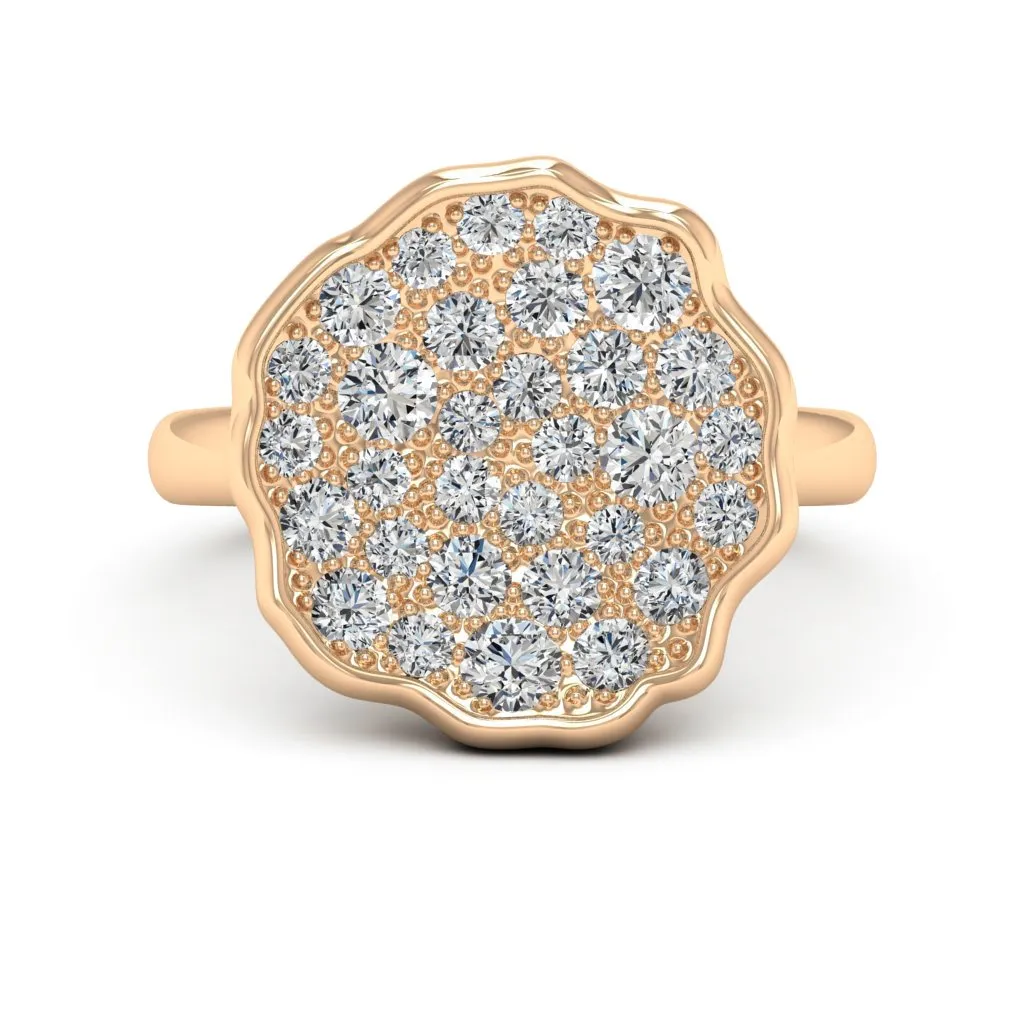1.20 d.e.w cts Zinnia Moissanite Ring