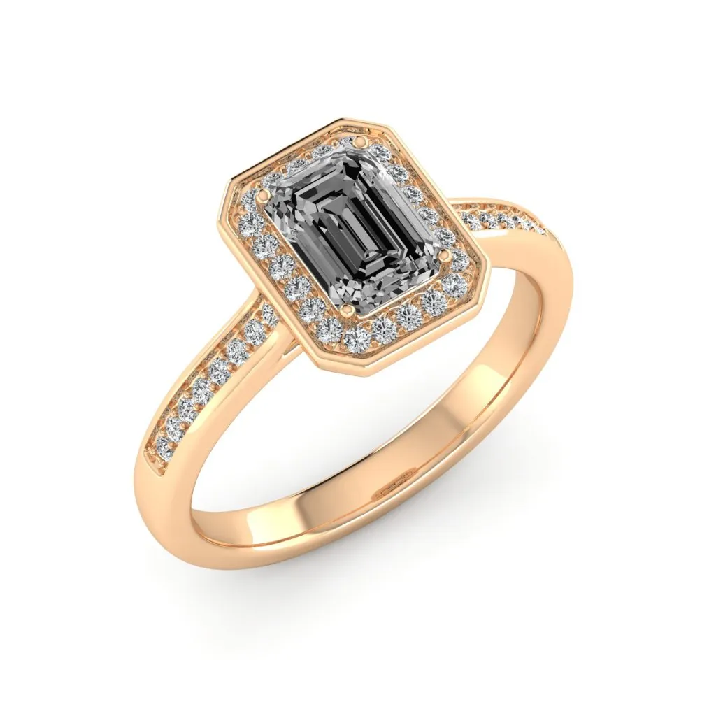 1.24 d.e.w cts Evelyn Moissanite Ring