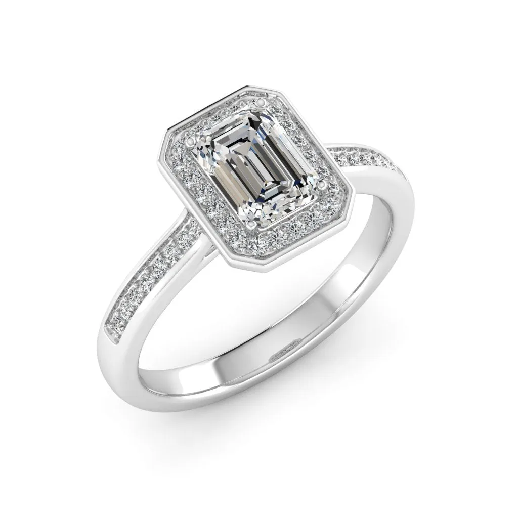 1.24 d.e.w cts Evelyn Moissanite Ring