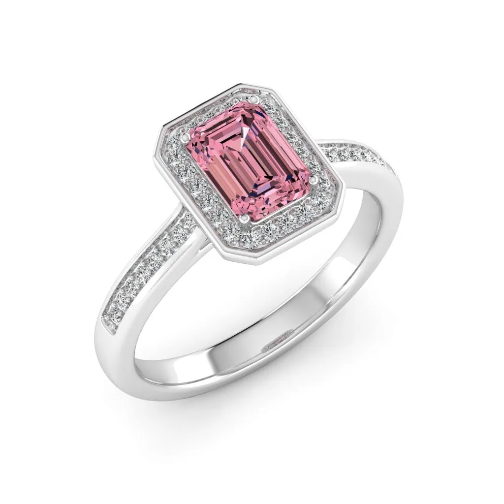 1.24 d.e.w cts Evelyn Moissanite Ring