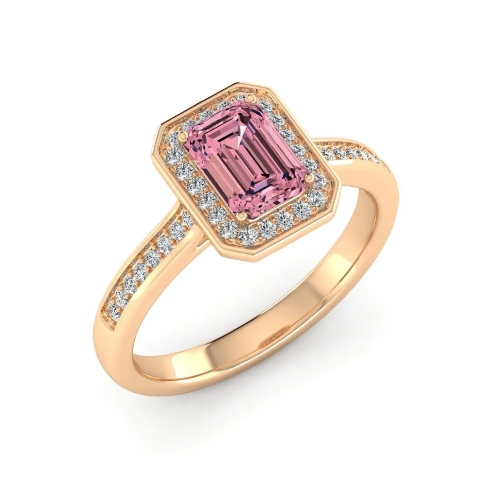 1.24 d.e.w cts Evelyn Moissanite Ring
