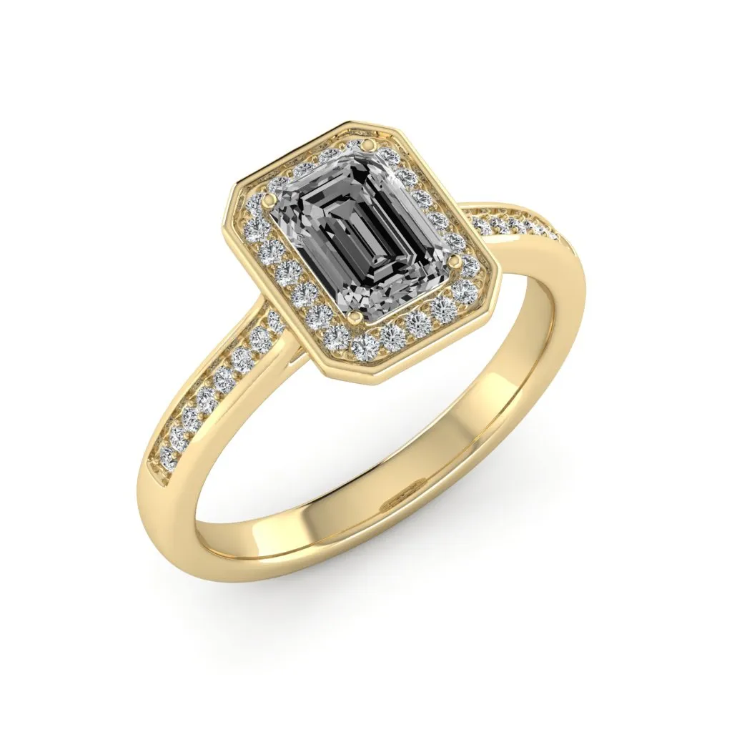 1.24 d.e.w cts Evelyn Moissanite Ring