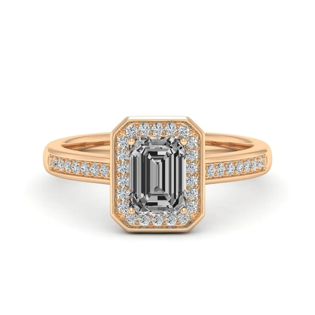 1.24 d.e.w cts Evelyn Moissanite Ring
