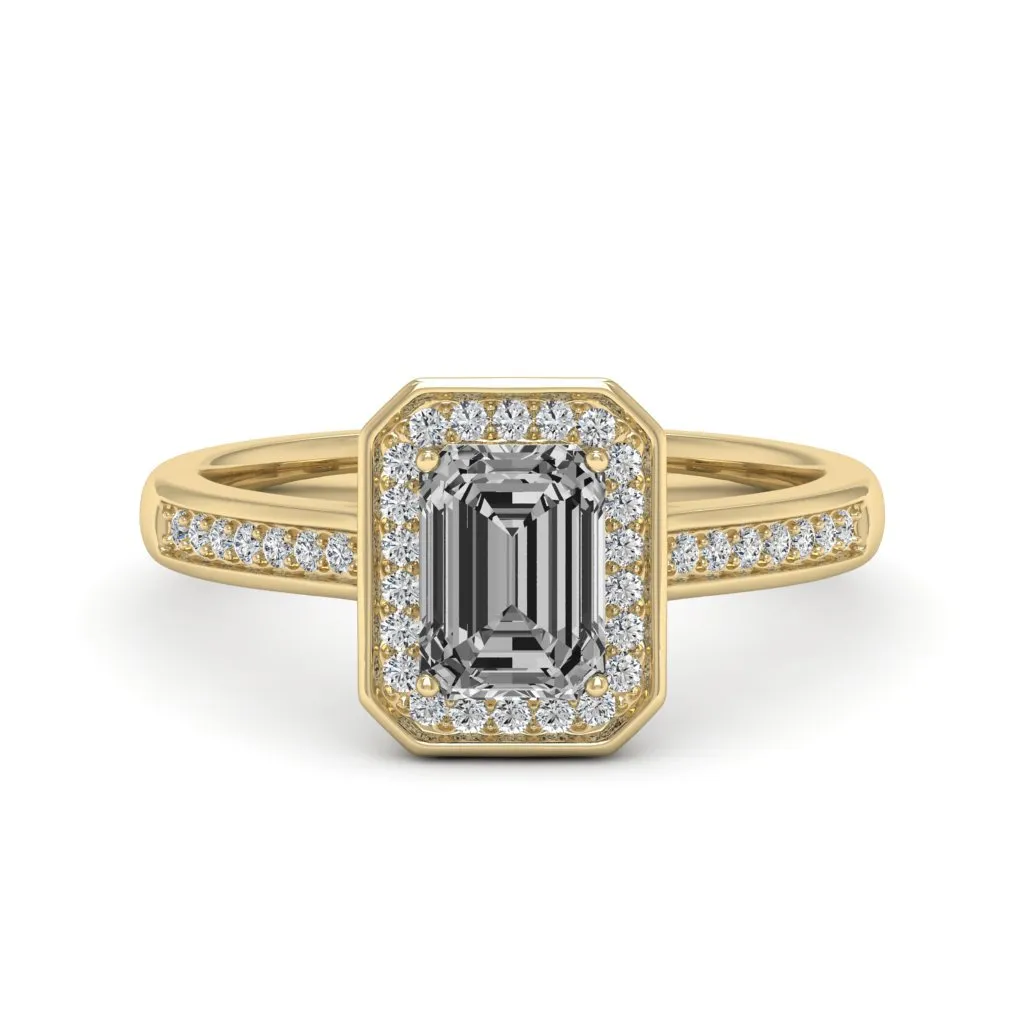 1.24 d.e.w cts Evelyn Moissanite Ring