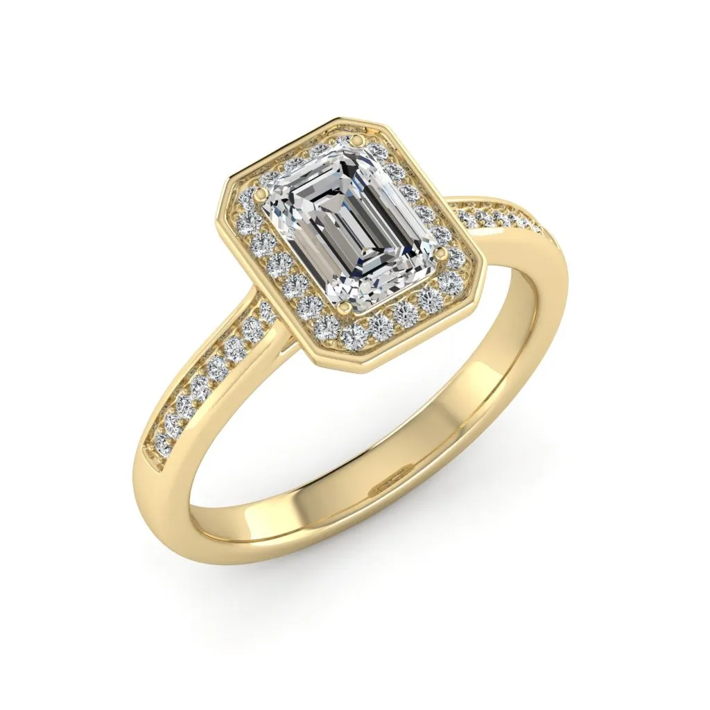 1.24 d.e.w cts Evelyn Moissanite Ring