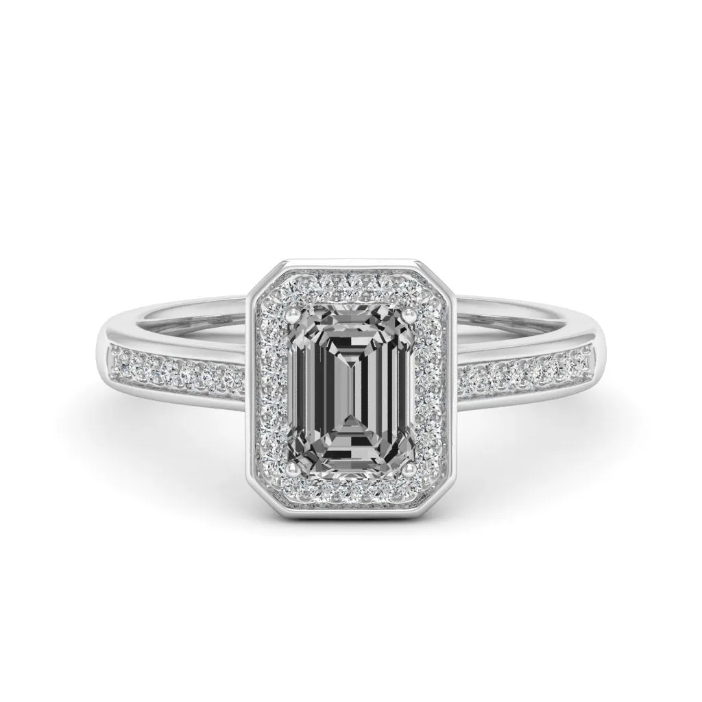 1.24 d.e.w cts Evelyn Moissanite Ring