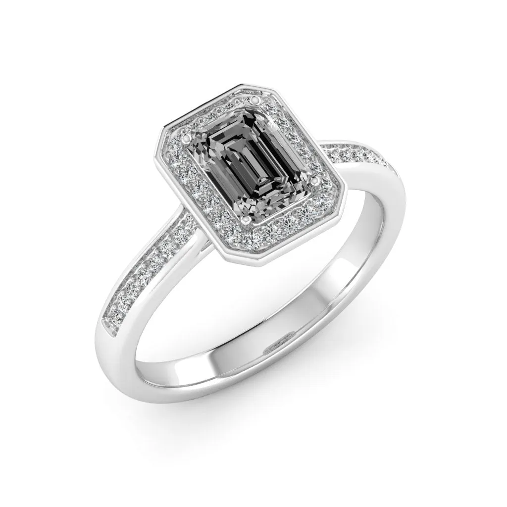 1.24 d.e.w cts Evelyn Moissanite Ring