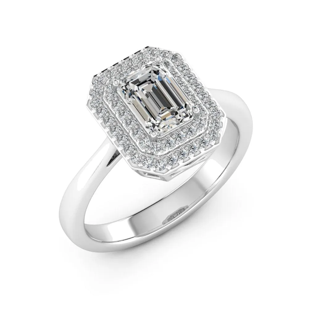 1.31 d.e.w cts Heather Moissanite Ring