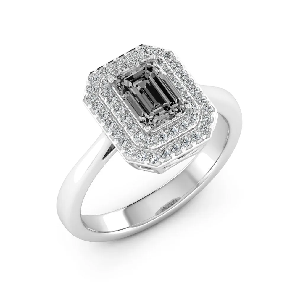 1.31 d.e.w cts Heather Moissanite Ring