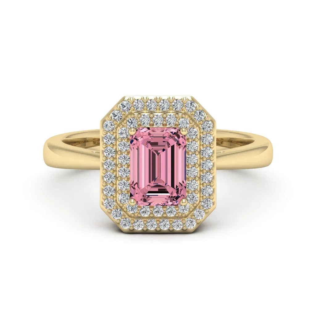 1.31 d.e.w cts Heather Moissanite Ring
