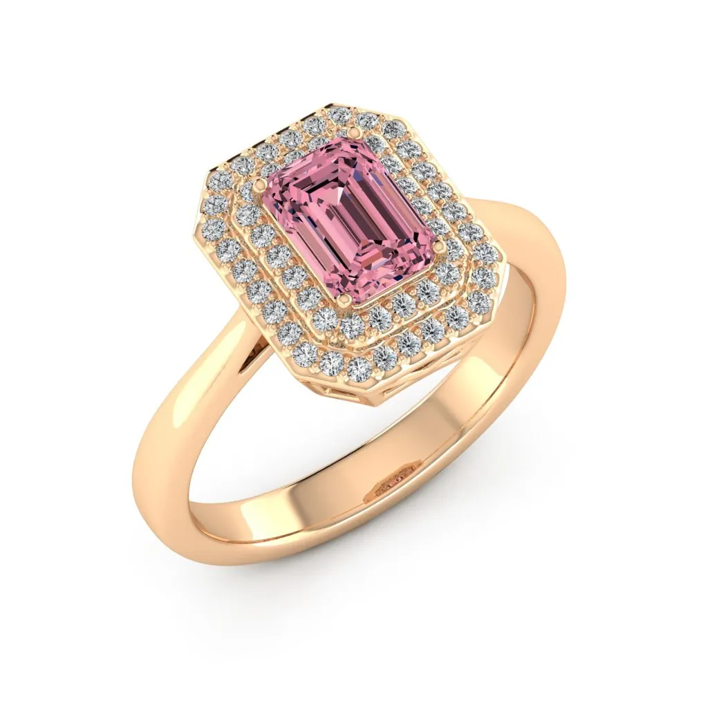1.31 d.e.w cts Heather Moissanite Ring