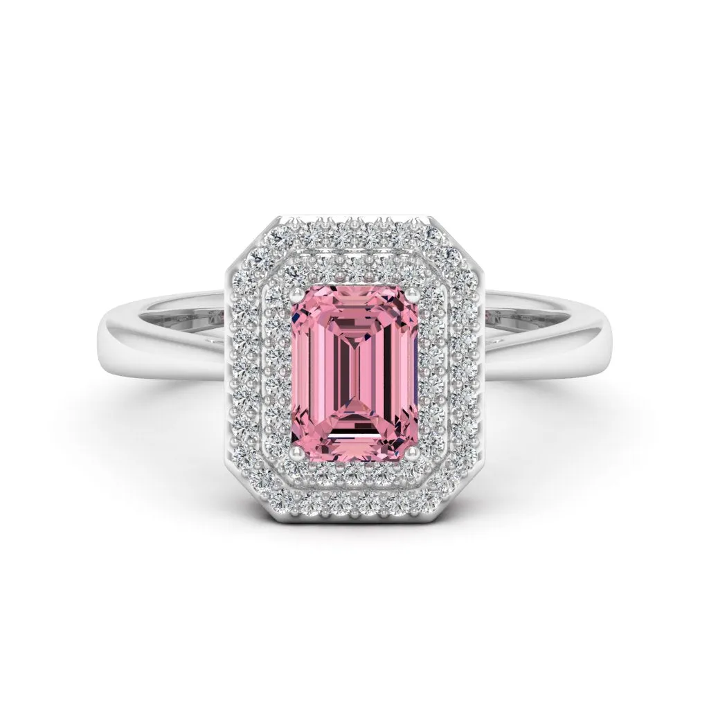 1.31 d.e.w cts Heather Moissanite Ring