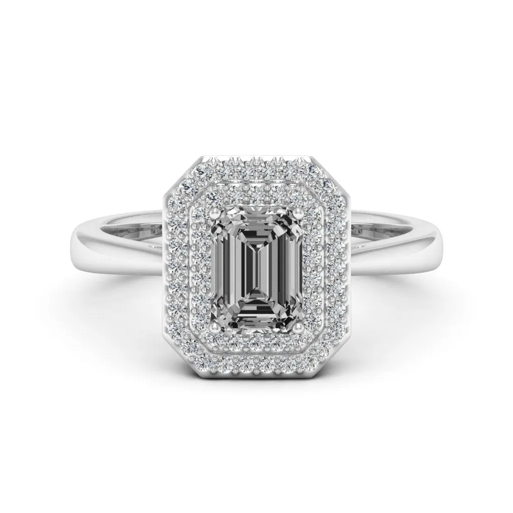 1.31 d.e.w cts Heather Moissanite Ring