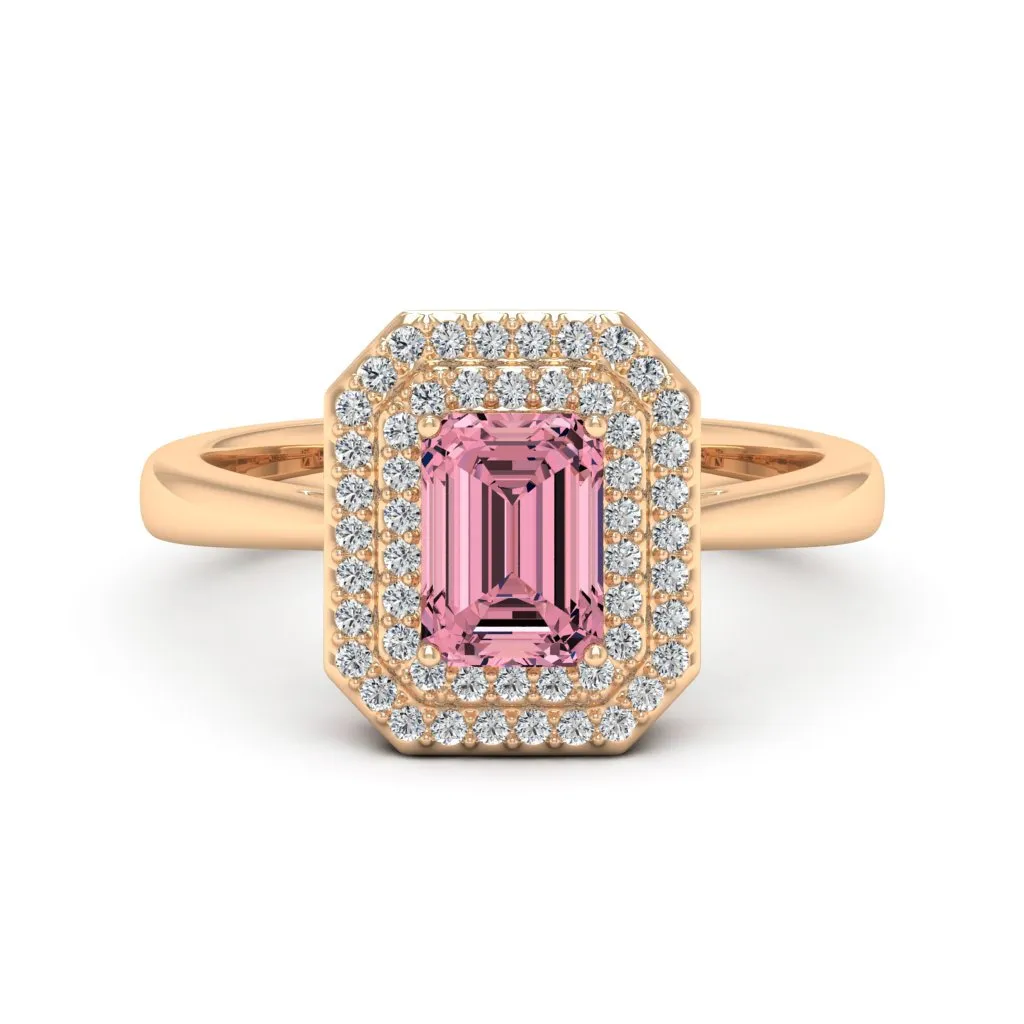 1.31 d.e.w cts Heather Moissanite Ring