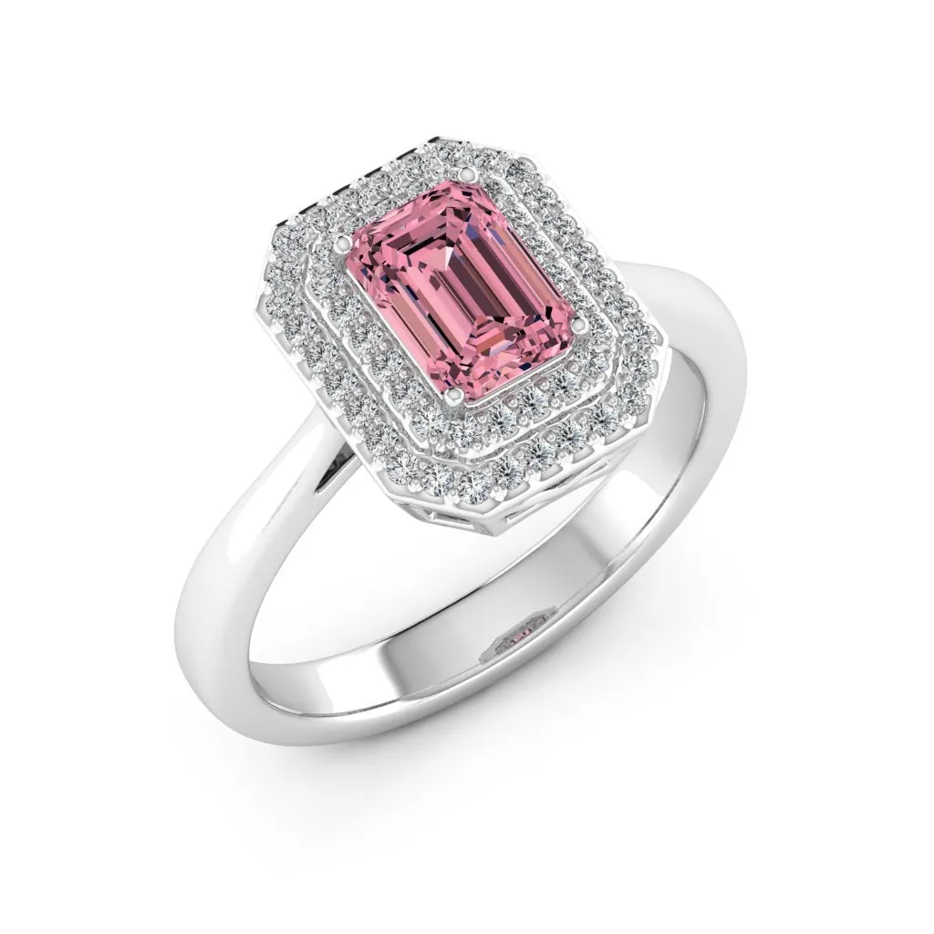 1.31 d.e.w cts Heather Moissanite Ring