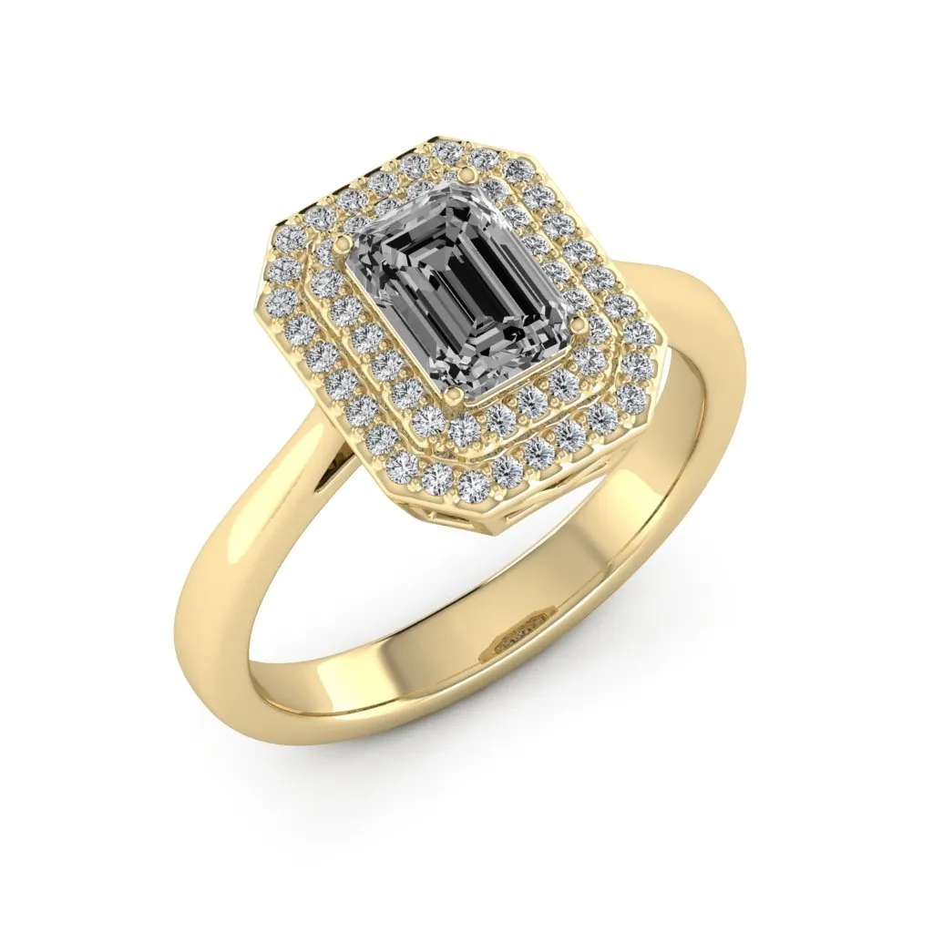 1.31 d.e.w cts Heather Moissanite Ring