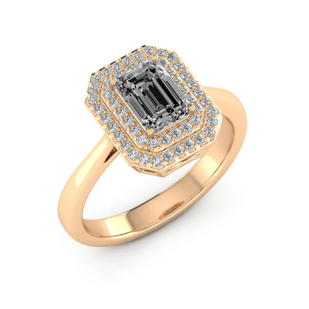 1.31 d.e.w cts Heather Moissanite Ring